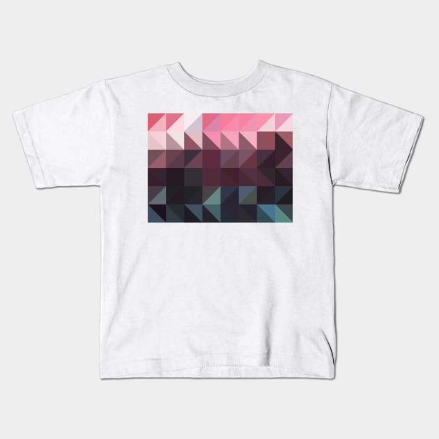 Cubist Checkerboard Kids T-Shirt by Dturner29